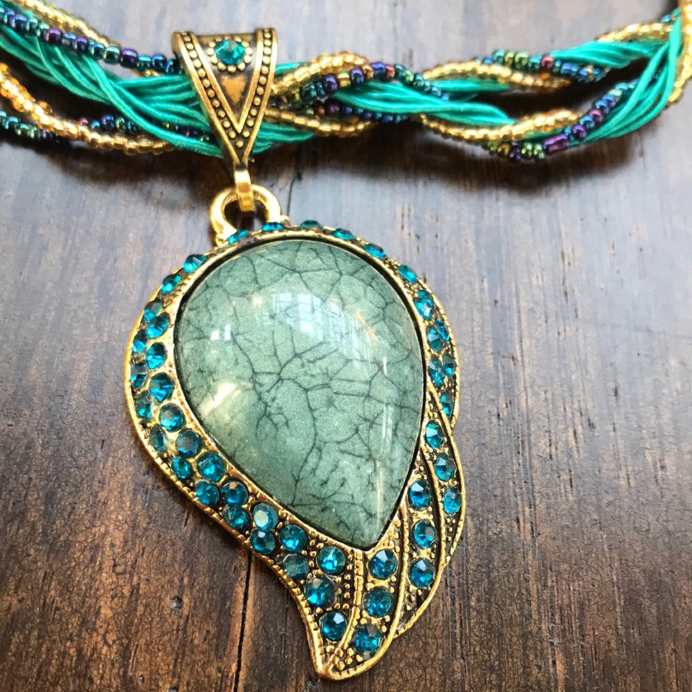 🦚Peacock Blue and Green Necklaces🦚